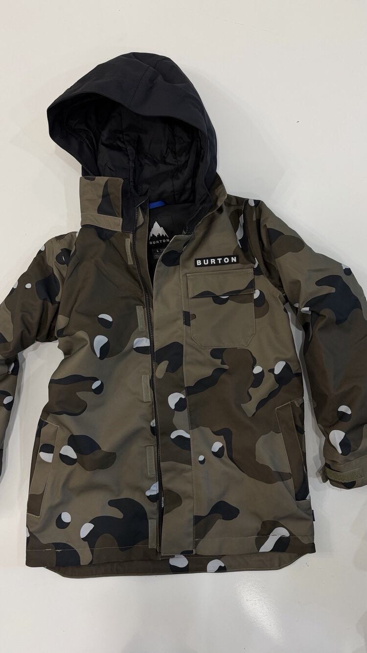 BURTON BOYS UPROAR COBRA CAMO SKI/ WINTER JACKET SIZE L